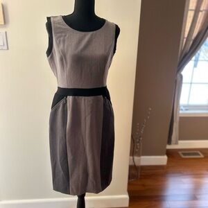 Nine West Two-Tone Gray Midi Dress